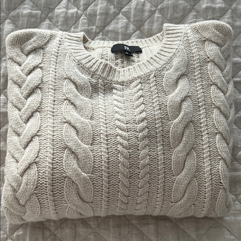 Banana Republic Cable Knit Merino-Blend Sweater - Picture 4 of 5